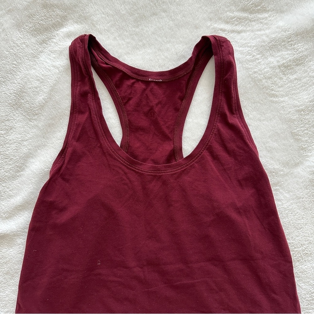 LULULEMON RACERBACK TANK WOMENS SIZE 6 IN  MAROON - Picture 6 of 13